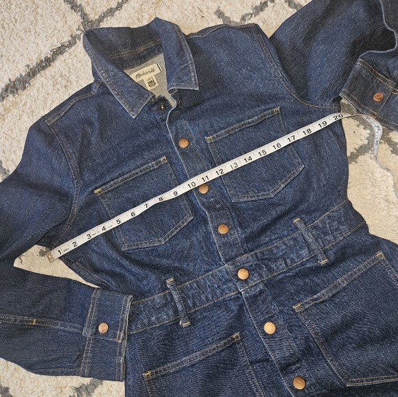 Madewell denim Snap Front Shirt Dress Size 8 - Picture 5 of 7